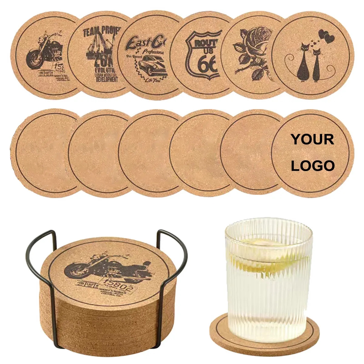 Customisable Vintage Cork Coasters - 我的网站